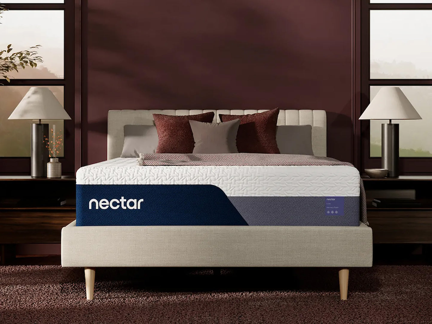 Nectar Luxe 14” - Medium Firm - Contouring Memory Foam - Cooling Upgrade - 3” Pressure Relief Layer - Responsive Support -